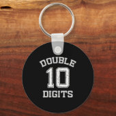 Double Digits 10th Birthday 10 Year Old Sleutelhanger (Voorkant)