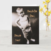 Double Dog Pouting Boy Vaderdag Kaart (Gele Bloem)