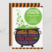 Double, Double Cauldron - Invitation de la fête d' (Devant / Derrière)