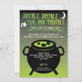 'Double, double peine & problème' invitation Hallo (Devant)