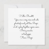 Double Duo Split Photo Heart Besties carte mignonn (Dos)