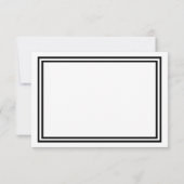 Double encadrement noir - Carte RSVP (Dos)
