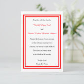 Double encadrement rouge - Invitation de mariage 3 (Debout devant)