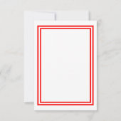 Double encadrement rouge - Invitation de mariage 3 (Dos)