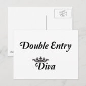 Double Entry Diva Briefkaart (Voorkant / Achterkant)