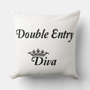 Double Entry Diva Kussen