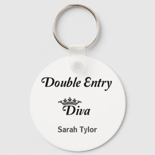 Double Entry Diva Sleutelhanger