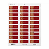 Double Étiquette de adresse chinois (Feuille entière)