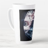 Double exposition homme latte Mug (Angle gauche)