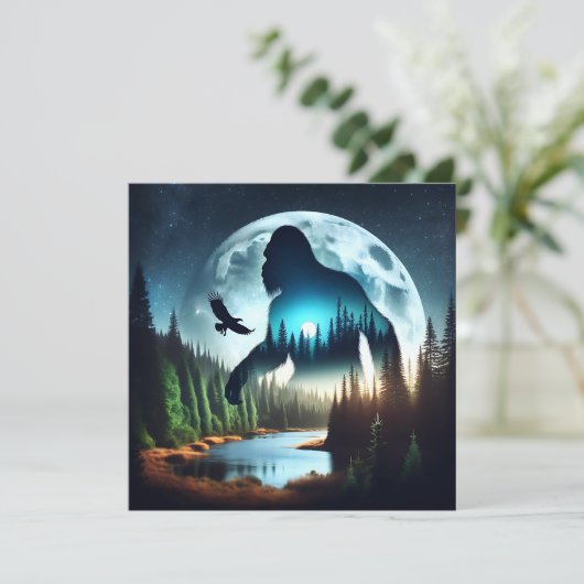 Double Exposure Bigfoot, Eagle and Full Moon (Staand voorkant)