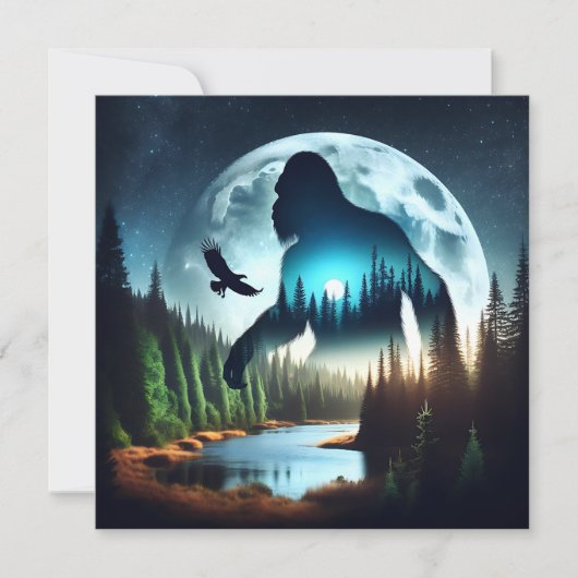 Double Exposure Bigfoot, Eagle and Full Moon (Voorkant)