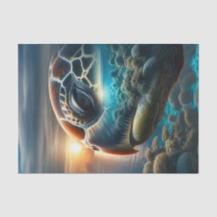 Double Exposure Zee Schildpad Decoupage   oceaan Tissuepapier