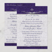 Double faire-part de mariage de cérémonie de (Devant / Derrière)