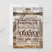 Double fer à cheval Invitations de mariage rustiqu (Devant)