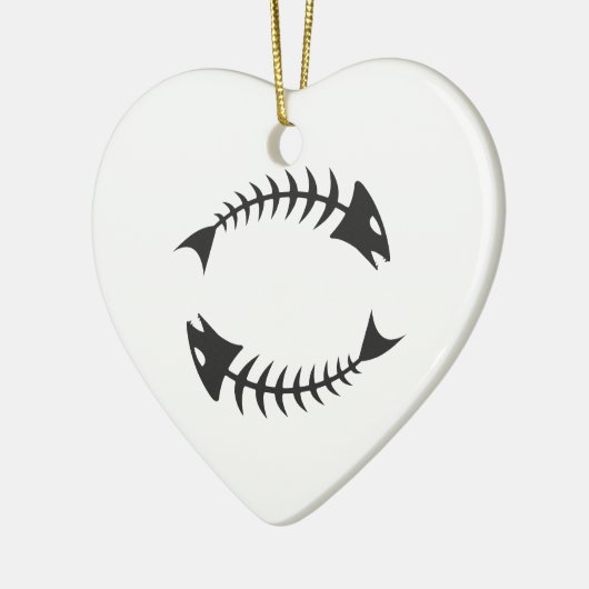 Double Fishbone Fischgräte Keramisch Ornament (Links)