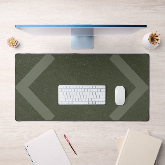 Double Flèches Moss Green Desk Mat - Personnalisab (Bureau 1)