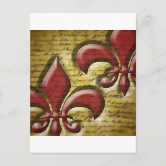 Double Fleur de Lis Briefkaart (Voorkant)