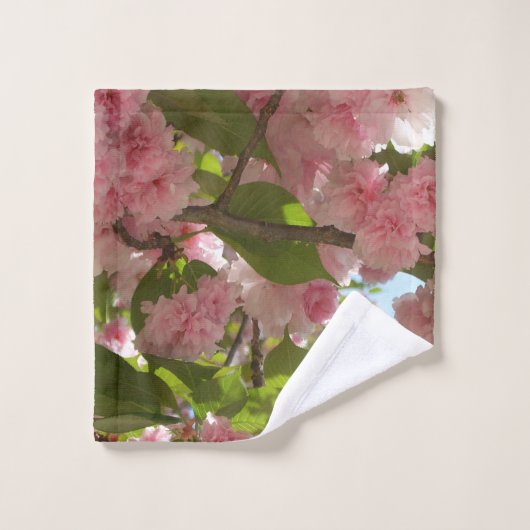 Double floraison cerisier III printemps fleuri (Gant de toilette)