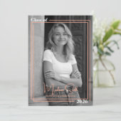 Double Framed Afstuderen Aankondiging (Staand voorkant)