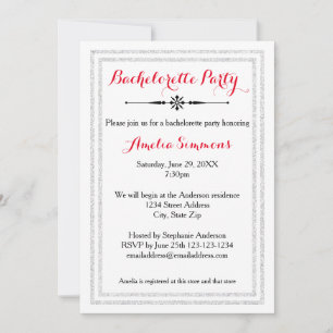 Double Garniture Argentée - Invitation de Bachelor
