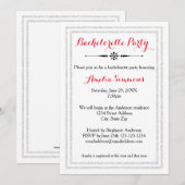 Double Garniture Argentée - Invitation de Bachelor (Devant / Derrière)