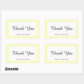 Double garniture jaune doux - Autocollant rectangu (Feuille)