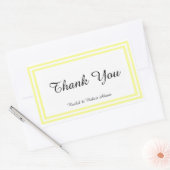 Double garniture jaune doux - Autocollant rectangu (Enveloppe)