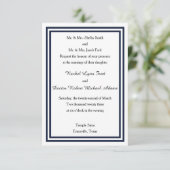 Double garniture Navy -3x5 Invitation de mariage (Debout devant)