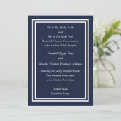 Double garniture Navy - Faire-part de mariage (Debout devant)