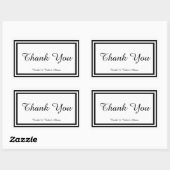 Double garniture noire - Autocollant rectangulaire (Feuille)
