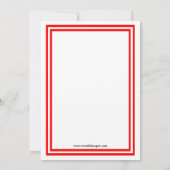Double Garniture Rouge - Invitation Enterrement de (Dos)