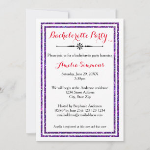 Double garniture violette - Invitation enterrement