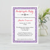 Double garniture violette - Invitation enterrement (Debout devant)