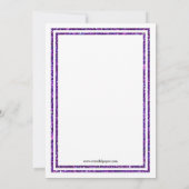 Double garniture violette - Invitation enterrement (Dos)