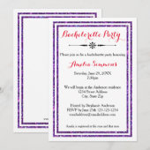 Double garniture violette - Invitation enterrement (Devant / Derrière)