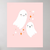 Double Ghost Pink Halloween Poster (Voorkant)