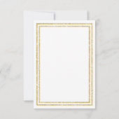 Double Gold Trim - 3x5 Baby shower Uitnodiging (Achterkant)