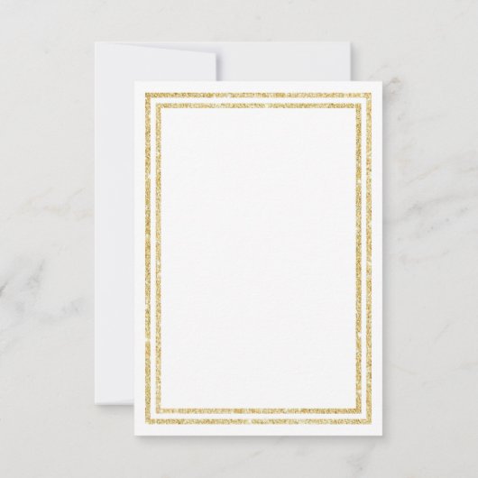 Double Gold Trim - Invitation Baby shower 3x5 (Dos)