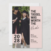 Double Graduation Chic Photo Party Invitation (Devant)