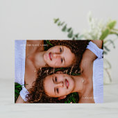 Double Graduation Photo Faire-part Foil (Debout devant)