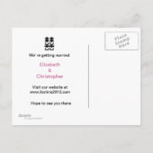 Double Happiness Chinees Bewaar de datum Briefkaar Aankondigingskaart (Achterkant)