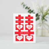 Double Happiness Chinees Bewaar de datum Briefkaar Aankondigingskaart (Staand voorkant)