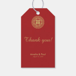 Double Happiness Chinees huwelijksgeschenk Label Cadeaulabel