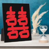 Double Happiness in Red Plaque (Côté)