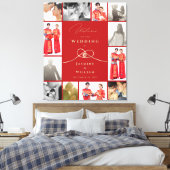 Double Happiness Knot Chinese Wedding Photo Canvas (Insitu (Slaapkamer))