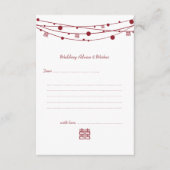 Double Happiness Lanternes Mariage Cartes de conse (Devant)