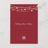 Double Happiness Lanternes Mariage Cartes de conse (Dos)