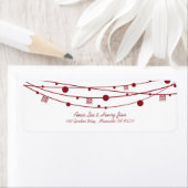 Double Happiness Lanternes Mariage Étiquettes de a (En situation)