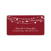 Double Happiness Lanternes Mariage Étiquettes de a (Devant)