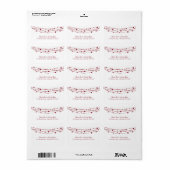 Double Happiness Lanternes Mariage Étiquettes de a (Feuille entière)